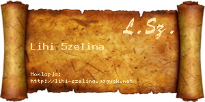 Lihi Szelina névjegykártya